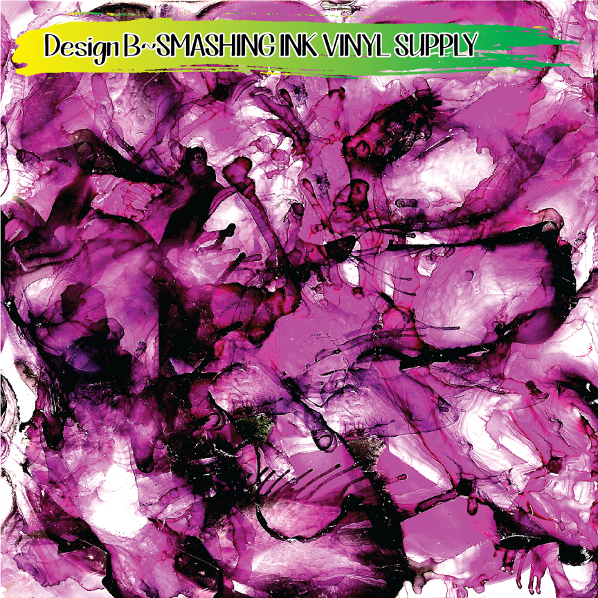 Pink Alcohol Ink ★ Pattern Vinyl | Faux Leather | Sublimation (TAT 3 BUS DAYS)