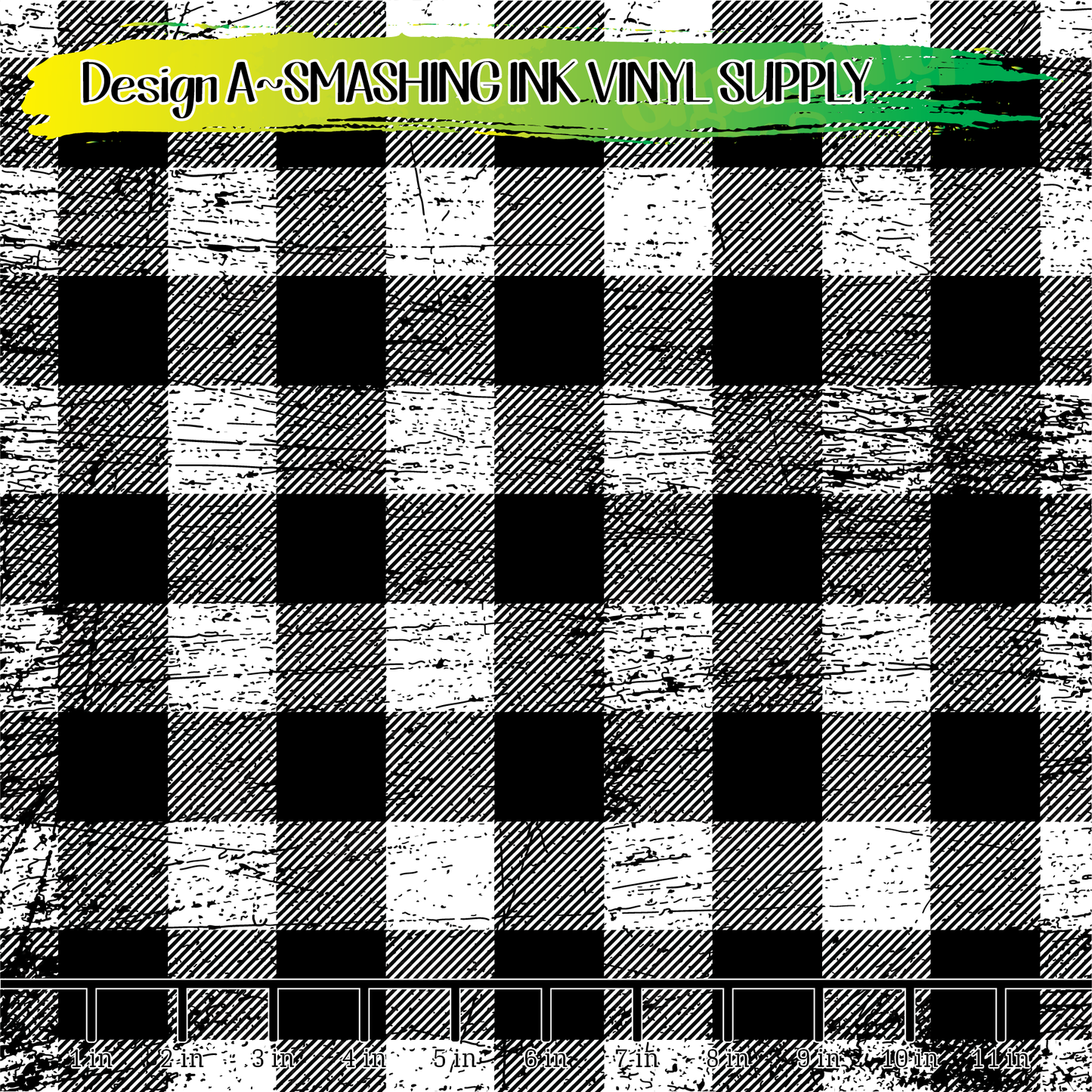 Grunge Buffalo Plaid ★ Pattern Vinyl | Faux Leather | Sublimation (TAT 3 BUS DAYS)