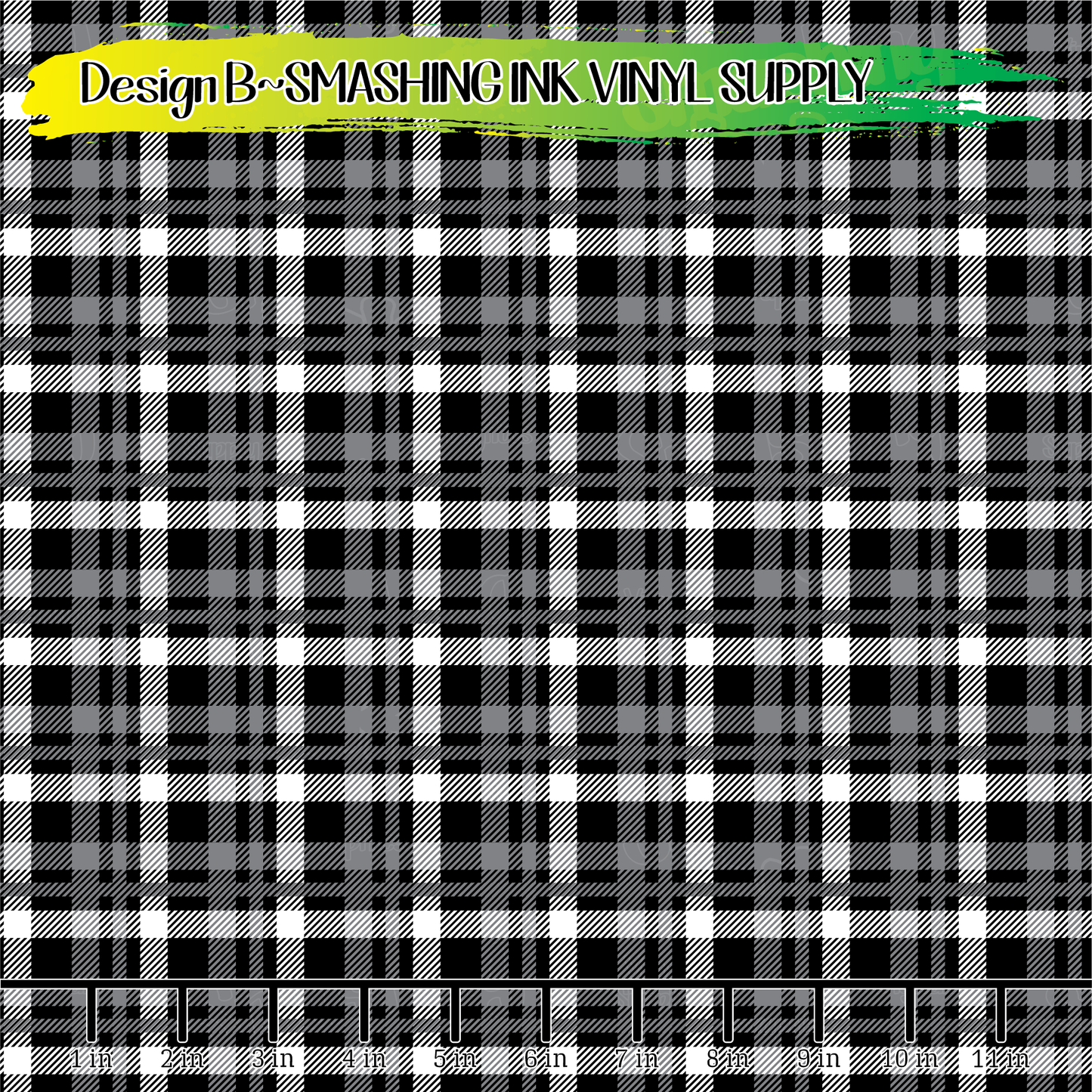 Black White Plaid ★ Pattern Vinyl | Faux Leather | Sublimation (TAT 3 BUS DAYS)