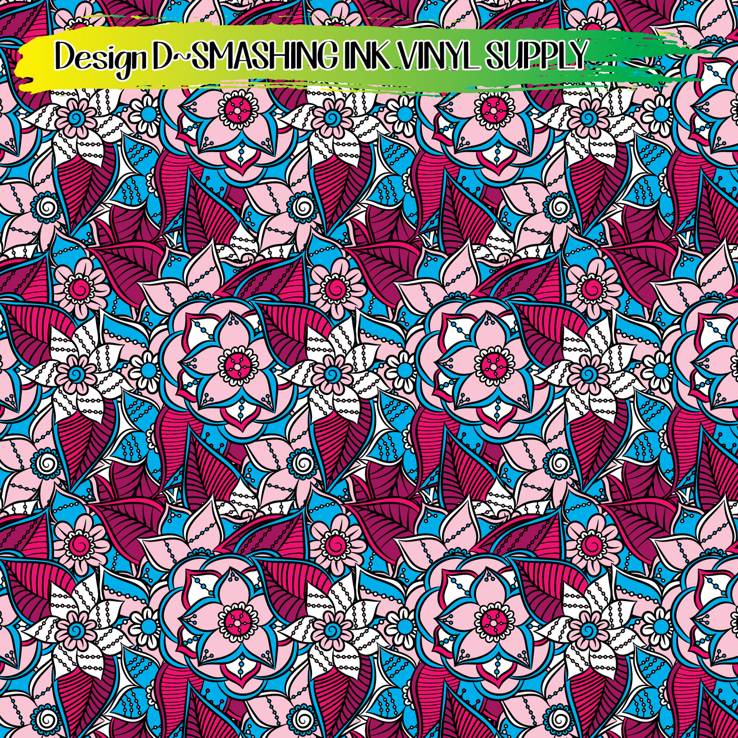 Floral Pattern ★ Pattern Vinyl | Faux Leather | Sublimation (TAT 3 BUS DAYS)