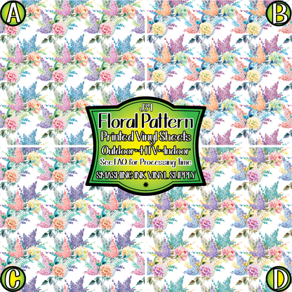 Floral Pattern ★ Laser Safe Adhesive Film (TAT 3 BUS DAYS)