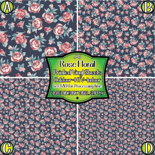 Rose Wallpaper ★ Pattern Vinyl | Faux Leather | Sublimation (TAT 3 BUS DAYS)