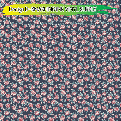 Rose Wallpaper ★ Pattern Vinyl | Faux Leather | Sublimation (TAT 3 BUS DAYS)