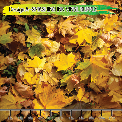 Realistic Leaves ★ Pattern Vinyl | Faux Leather | Sublimation (TAT 3 BUS DAYS)