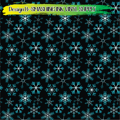 Ombre Snowflakes ★ Laser Safe Adhesive Film (TAT 3 BUS DAYS)