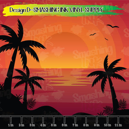 Sunset ★ Pattern Vinyl | Faux Leather | Sublimation (TAT 3 BUS DAYS)