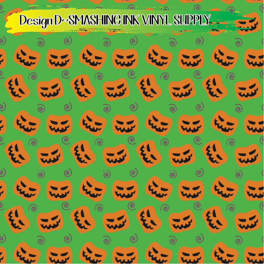 Halloween Pattern ★ Pattern Vinyl | Faux Leather | Sublimation (TAT 3 BUS DAYS)