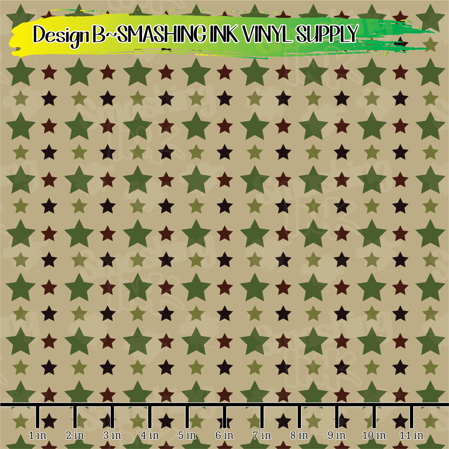 Army Stars ★ Pattern Vinyl | Faux Leather | Sublimation (TAT 3 BUS DAYS)