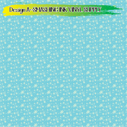 Mini Snowflakes ★ Pattern Vinyl | Faux Leather | Sublimation (TAT 3 BUS DAYS)