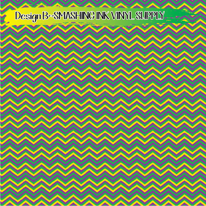 Mardi Gras ★ Pattern Vinyl | Faux Leather | Sublimation (TAT 3 BUS DAYS)