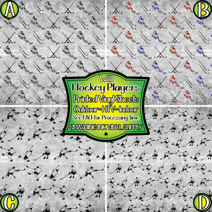 Hockey Players ★ Laser Safe Adhesive Film (TAT 3 BUS DAYS)