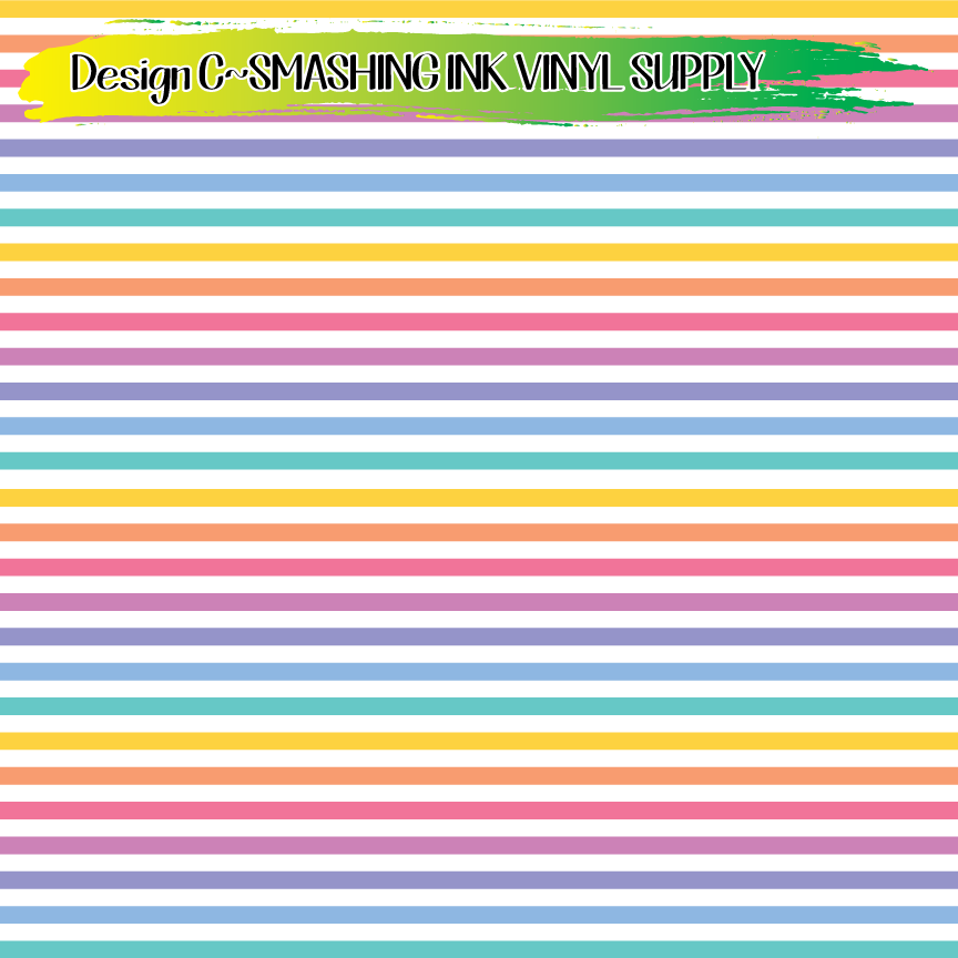 Pastel Stripes ★ Laser Safe Adhesive Film (TAT 3 BUS DAYS)
