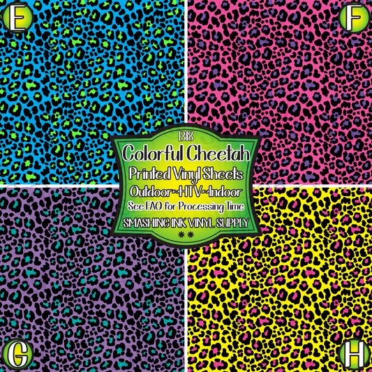 Colorful Cheetah ★ Laser Safe Adhesive Film (TAT 3 BUS DAYS)