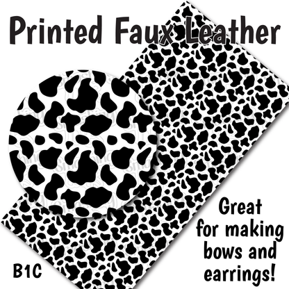 Cow Print - Faux Leather Sheet (SHIPS IN 3 BUS DAYS)