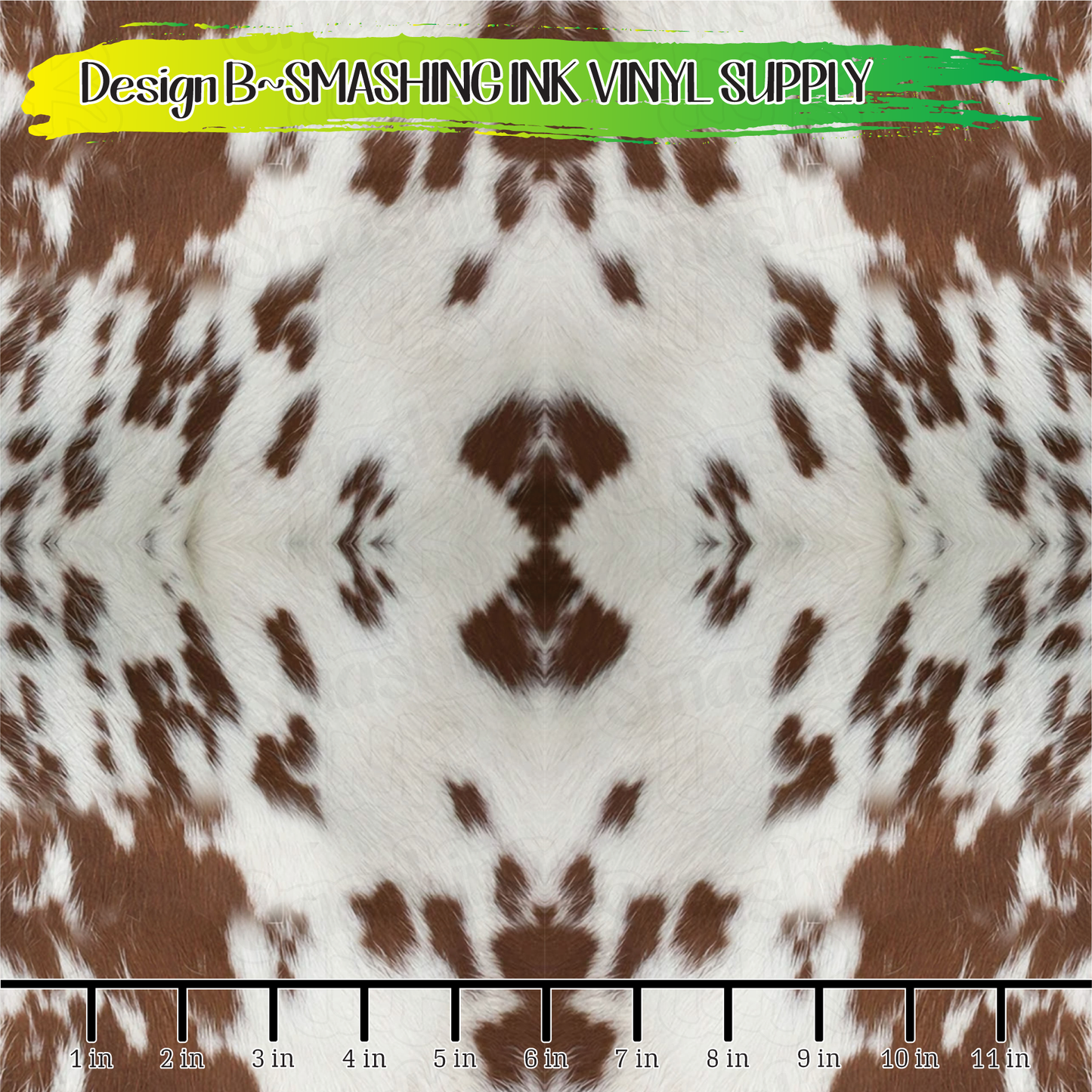 Brown Cowhide ★ Pattern Vinyl | Faux Leather | Sublimation (TAT 3 BUS DAYS)