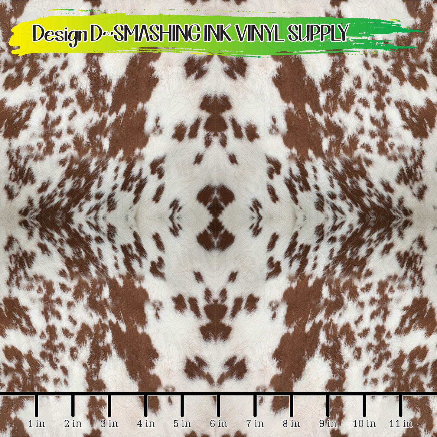 Brown Cowhide ★ Pattern Vinyl | Faux Leather | Sublimation (TAT 3 BUS DAYS)