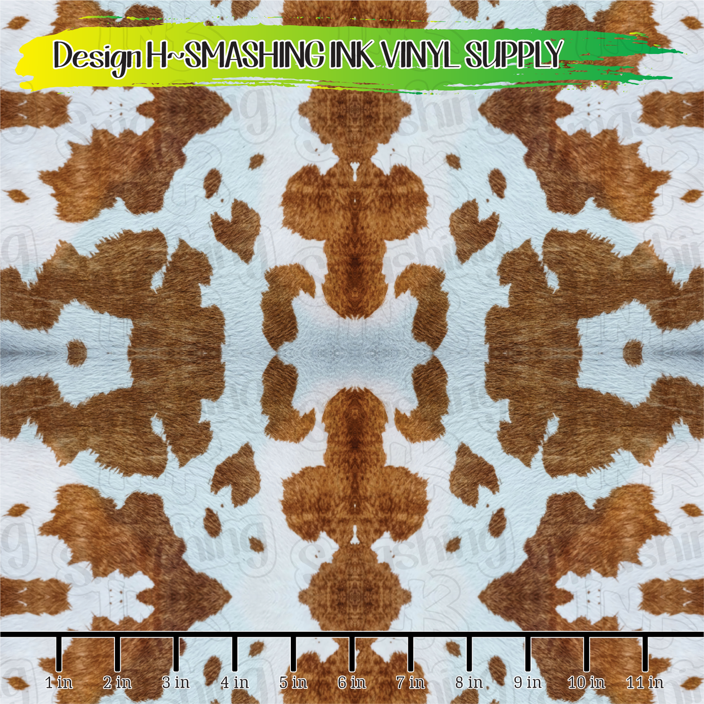 Brown Cowhide ★ Pattern Vinyl | Faux Leather | Sublimation (TAT 3 BUS DAYS)