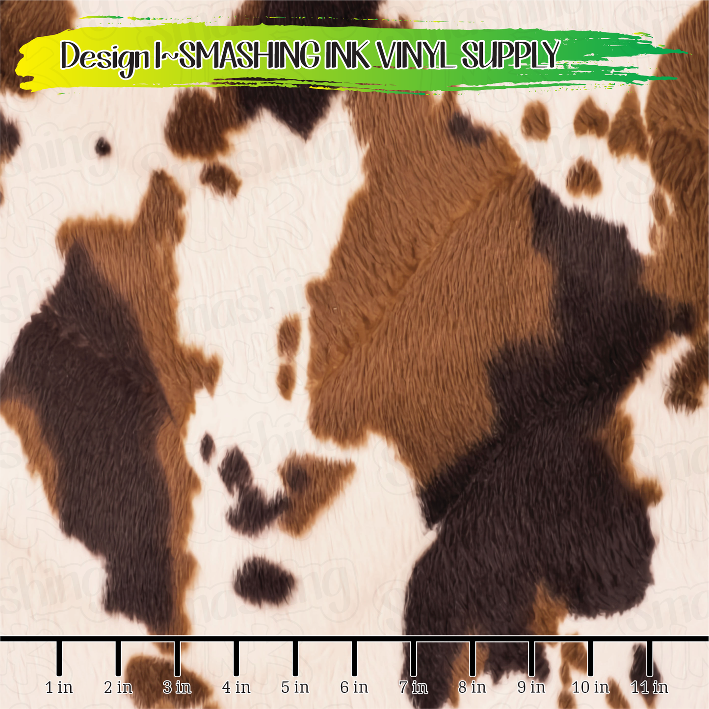 Brown Cowhide ★ Pattern Vinyl | Faux Leather | Sublimation (TAT 3 BUS DAYS)