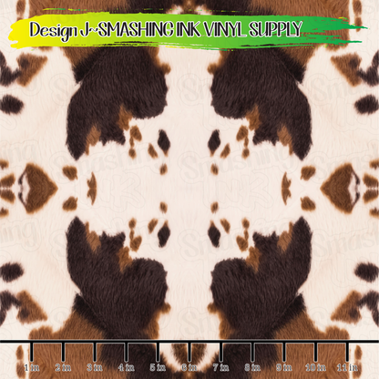 Brown Cowhide ★ Pattern Vinyl | Faux Leather | Sublimation (TAT 3 BUS DAYS)