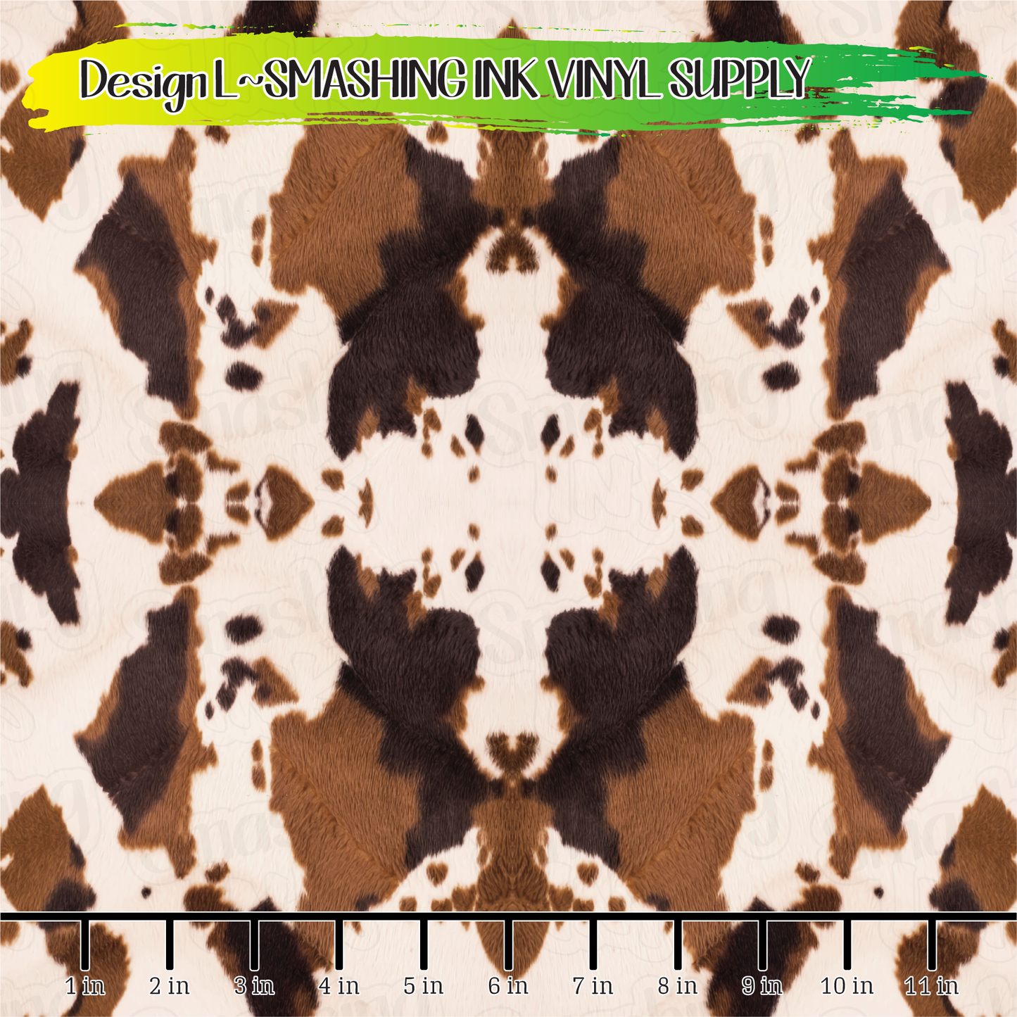 Brown Cowhide ★ Pattern Vinyl | Faux Leather | Sublimation (TAT 3 BUS DAYS)