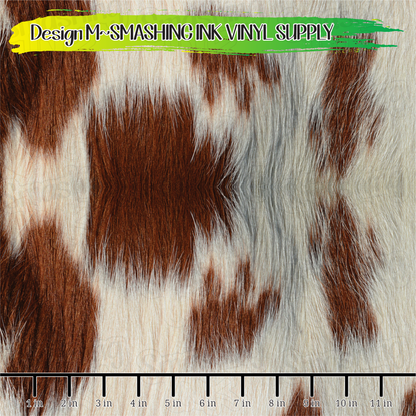 Brown Cowhide ★ Pattern Vinyl | Faux Leather | Sublimation (TAT 3 BUS DAYS)