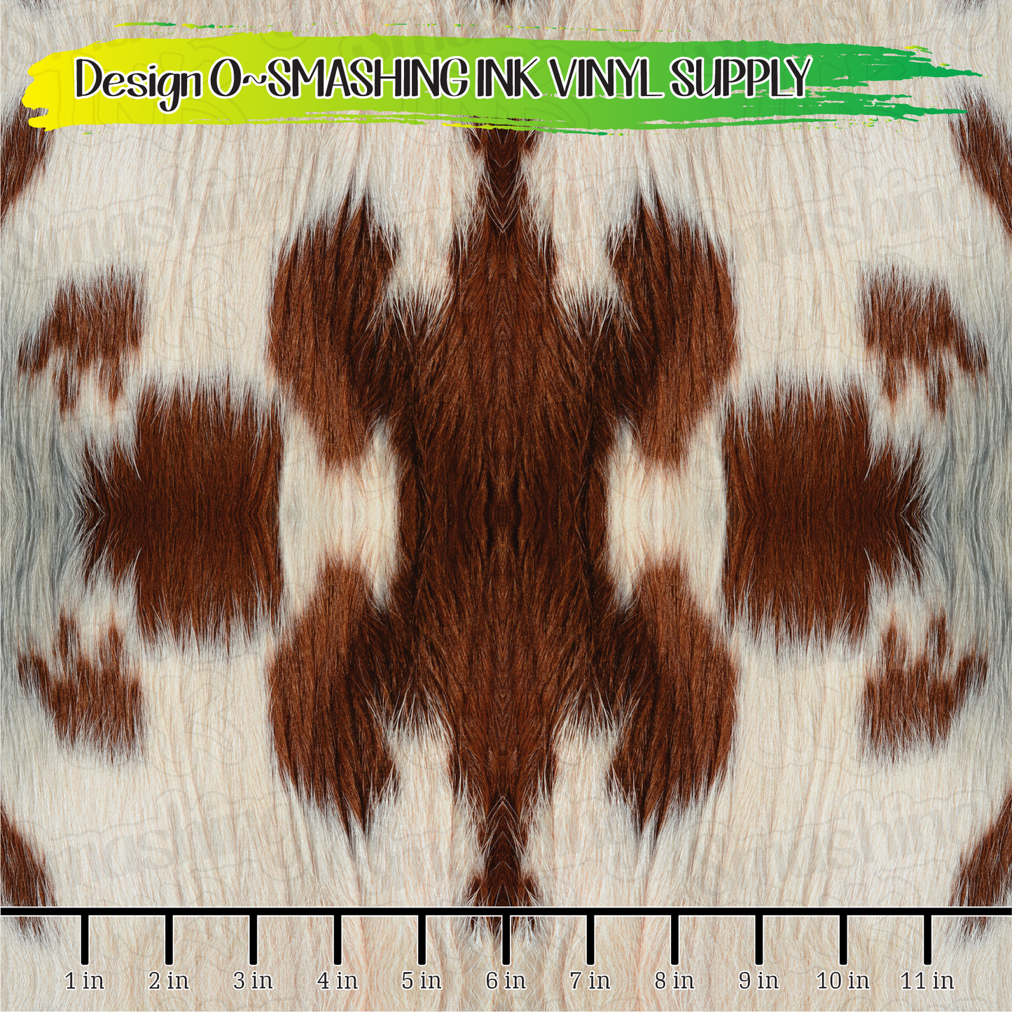 Brown Cowhide ★ Pattern Vinyl | Faux Leather | Sublimation (TAT 3 BUS DAYS)