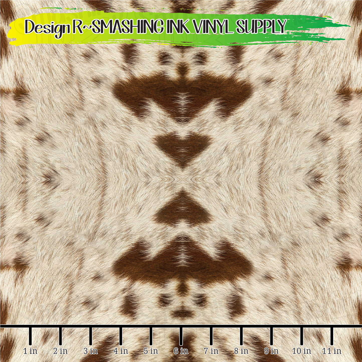 Brown Cowhide  ★ Pattern Vinyl | Faux Leather | Sublimation (TAT 3 BUS DAYS)