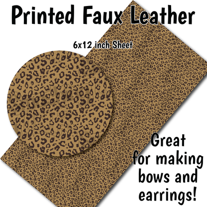 Cheetah Print - Faux Leather Sheet (SHIPS IN 3 BUS DAYS)
