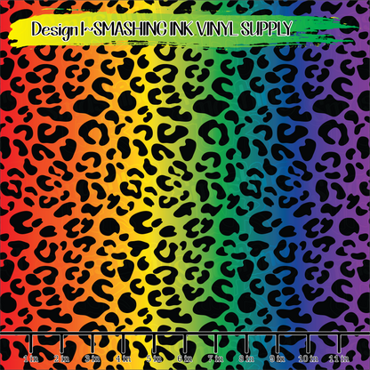 Rainbow Cheetah ★ Pattern Vinyl | Faux Leather | Sublimation (TAT 3 BUS DAYS)