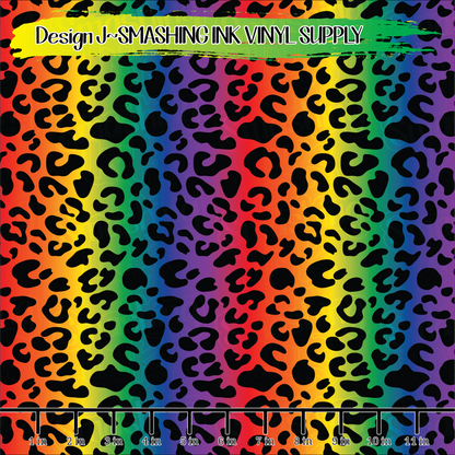 Rainbow Cheetah ★ Pattern Vinyl | Faux Leather | Sublimation (TAT 3 BUS DAYS)