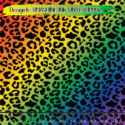 Rainbow Cheetah ★ Pattern Vinyl | Faux Leather | Sublimation (TAT 3 BUS DAYS)