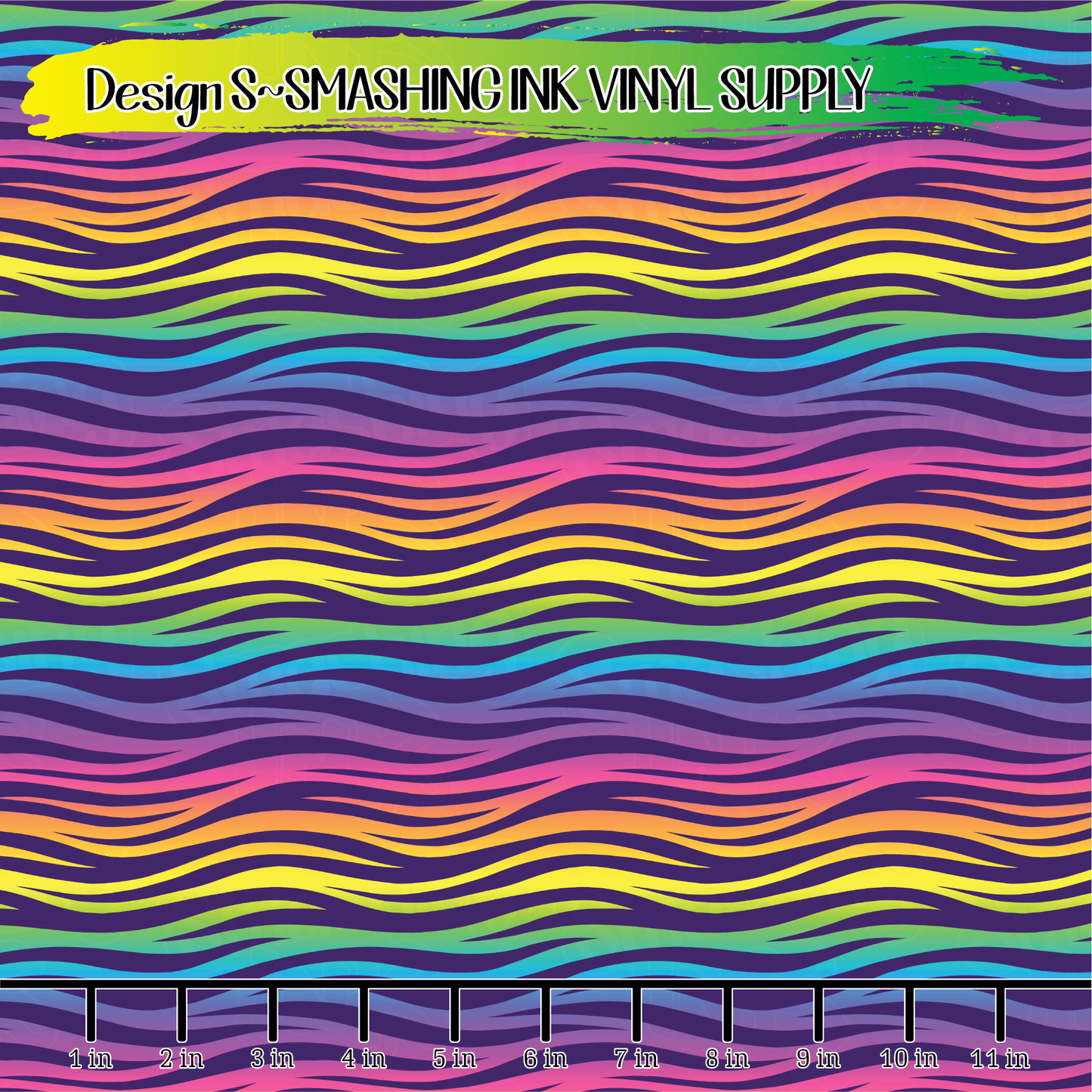 Rainbow Zebra ★ Pattern Vinyl | Faux Leather | Sublimation (TAT 3 BUS DAYS)