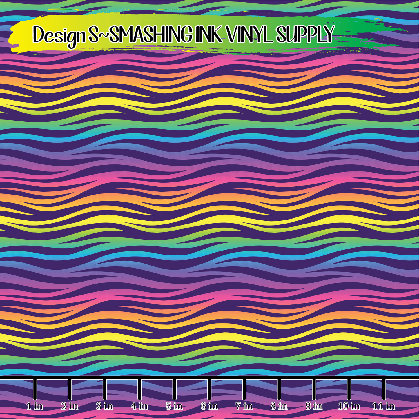 Rainbow Zebra ★ Laser Safe Adhesive Film (TAT 3 BUS DAYS)