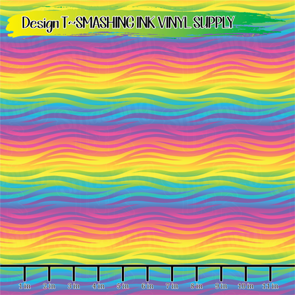 Rainbow Zebra ★ Laser Safe Adhesive Film (TAT 3 BUS DAYS)