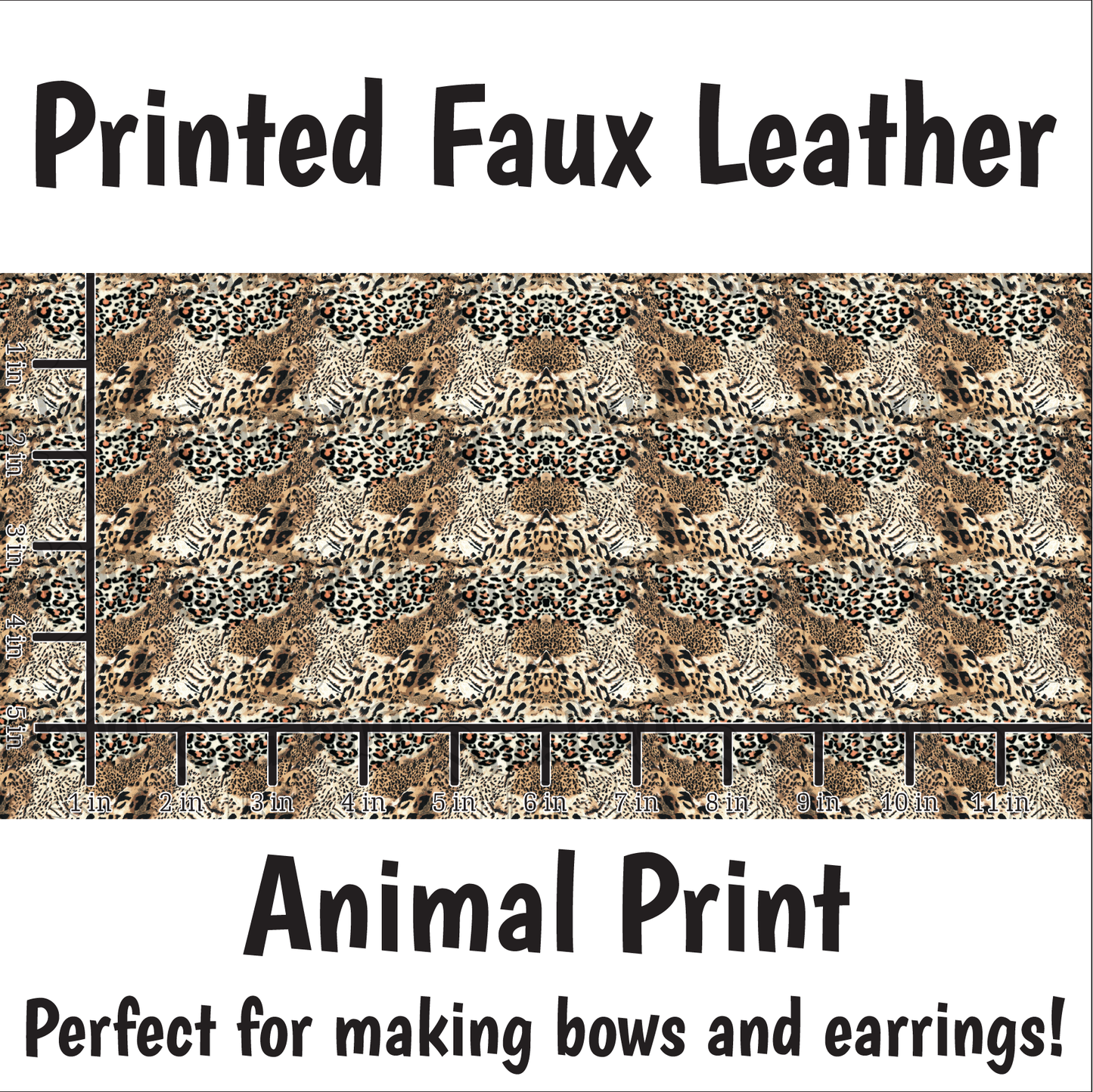 Animal Print - Faux Leather Sheet (SHIPS IN 3 BUS DAYS)