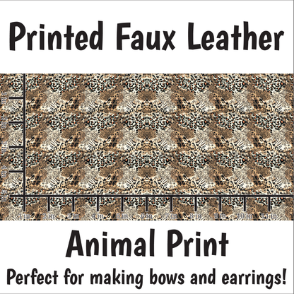 Animal Print - Faux Leather Sheet (SHIPS IN 3 BUS DAYS)
