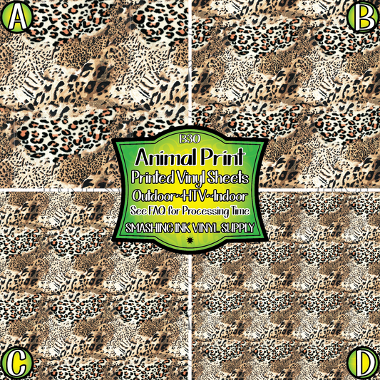 Animal Print ★ Pattern Vinyl | Faux Leather | Sublimation (TAT 3 BUS DAYS)
