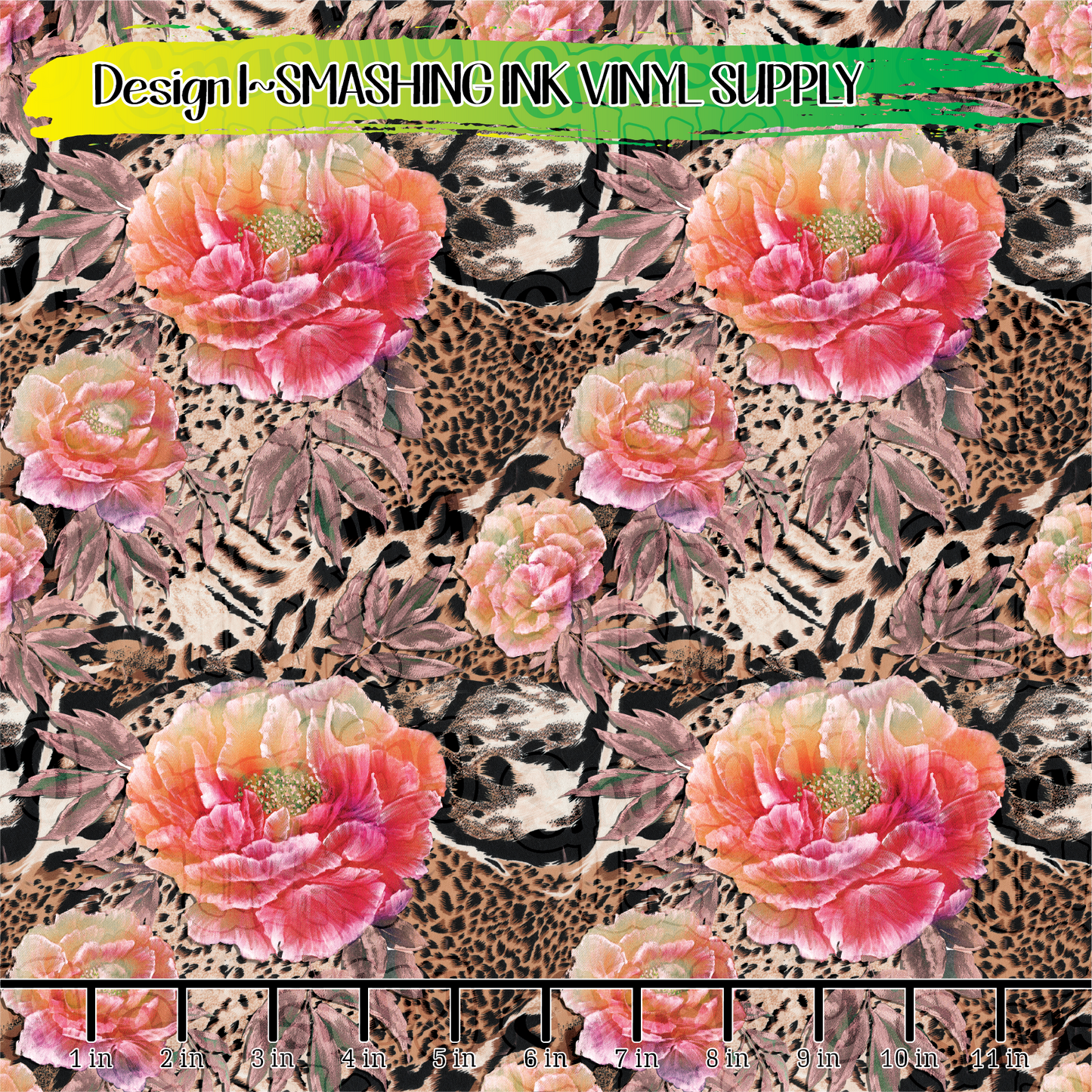 Floral Animal Print ★ Laser Safe Adhesive Film (TAT 3 BUS DAYS)