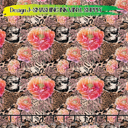 Floral Animal Print ★ Laser Safe Adhesive Film (TAT 3 BUS DAYS)