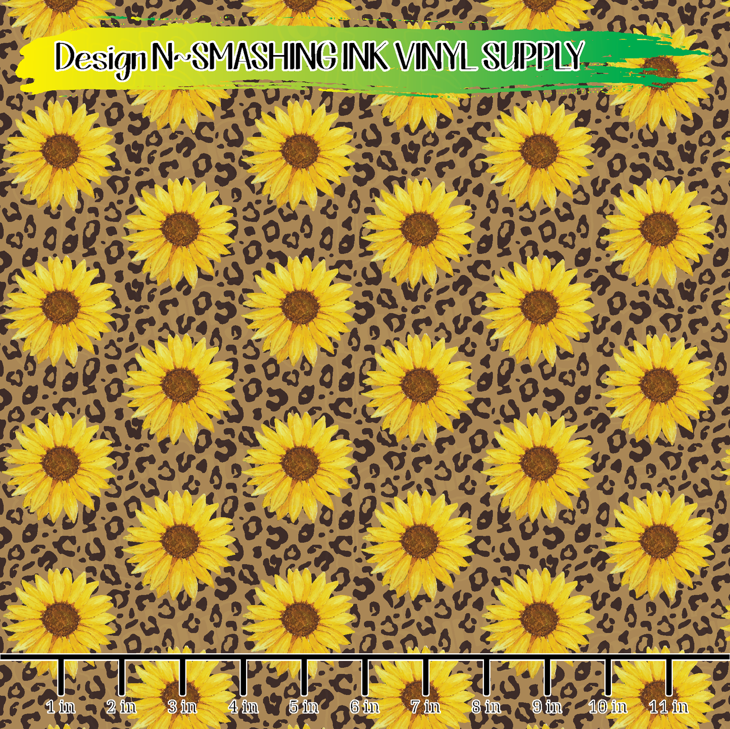 Cheetah Sunflower ★ Laser Safe Adhesive Film (TAT 3 BUS DAYS)