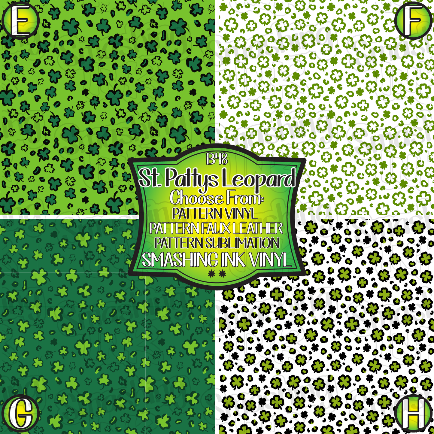 St. Pattys Leopard ★ Laser Safe Adhesive Film (TAT 3 BUS DAYS)