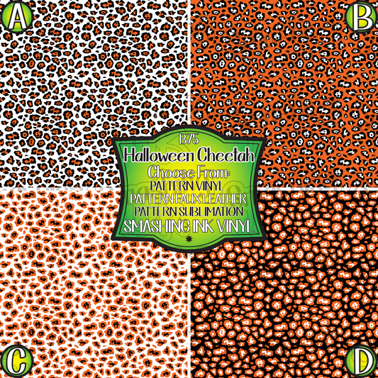 Orange Black Cheetah ★ Laser Safe Adhesive Film (TAT 3 BUS DAYS