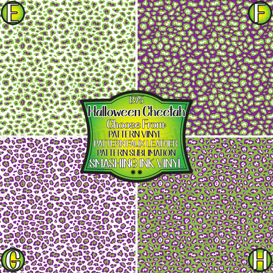 Halloween Cheetah ★ Laser Safe Adhesive Film (TAT 3 BUS DAYS)