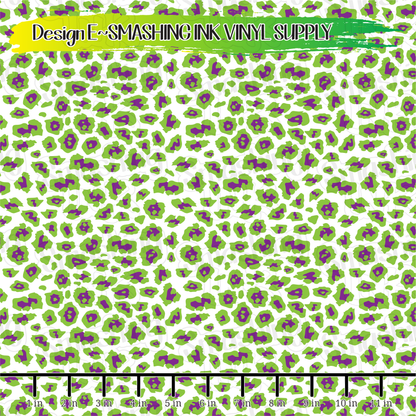 Halloween Cheetah ★ Pattern Vinyl | Faux Leather | Sublimation (TAT 3 BUS DAYS)