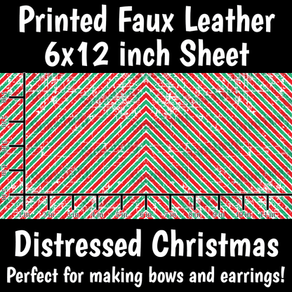 Distressed Christmas - Faux Leather Sheet (SHIPS IN 3 BUS DAYS)