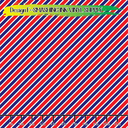 Red White Blue Geometric ★ Pattern Vinyl | Faux Leather | Sublimation (TAT 3 BUS DAYS)