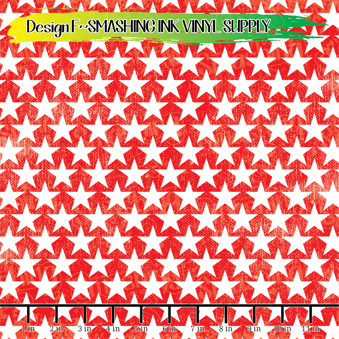 Red White Distressed Stars ★ Laser Safe Adhesive Film (TAT 3 BUS DAYS)