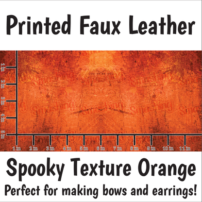 Spooky Texture Orange - Faux Leather Sheet (SHIPS IN 3 BUS DAYS)