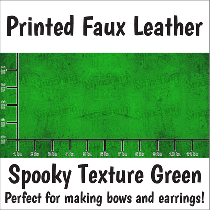 Spooky Texture Green - Faux Leather Sheet (SHIPS IN 3 BUS DAYS)