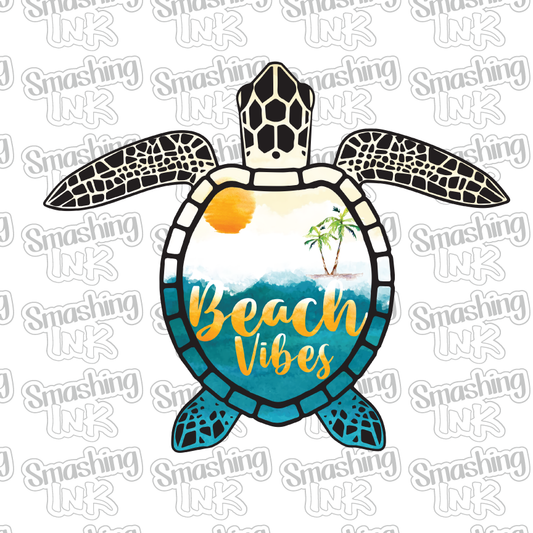 Beach Vibes Sea Turtle - Heat Transfer | DTF | Sublimation (TAT 3 BUS DAYS) [6F-3HTV]